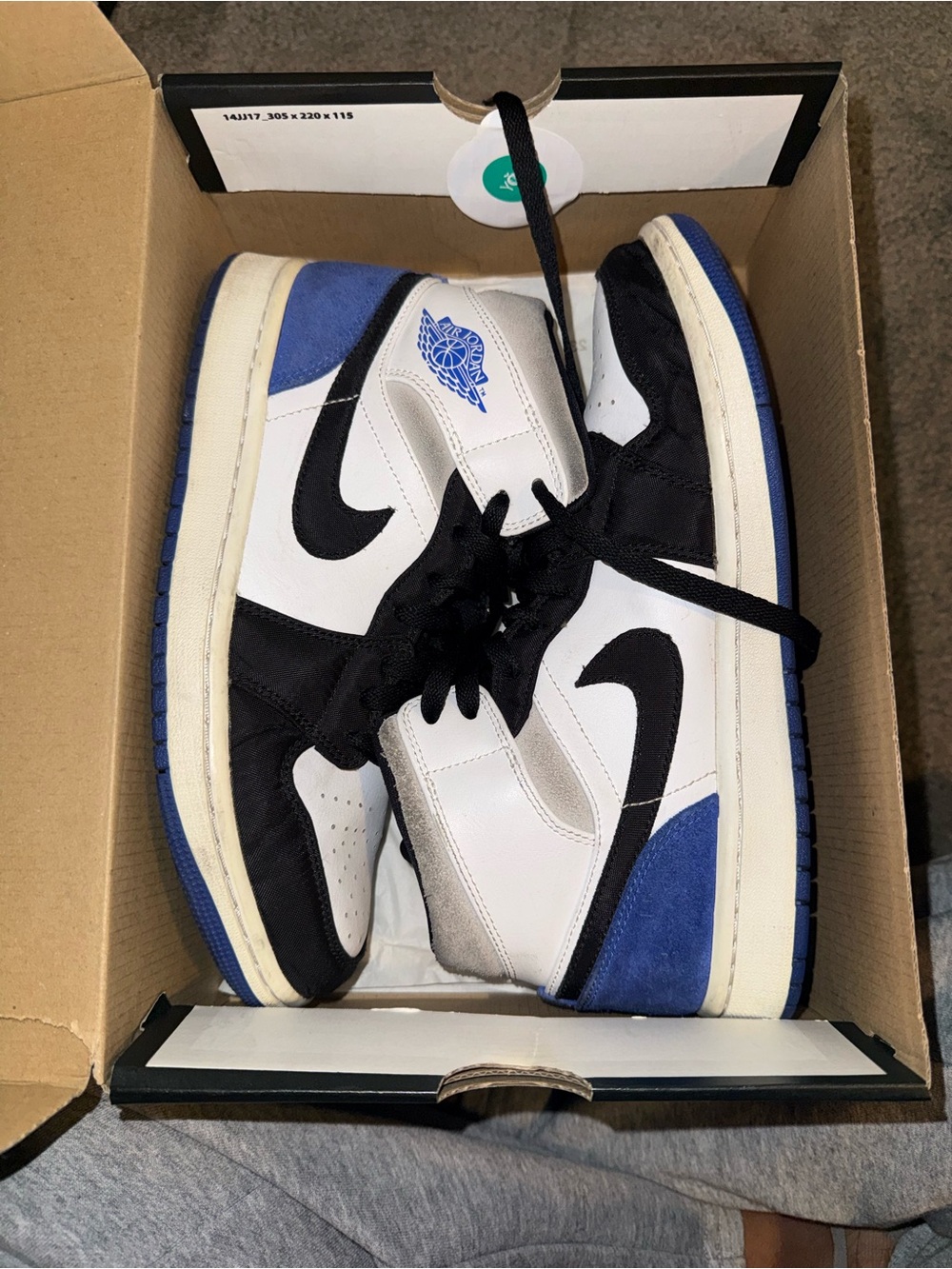 Air Jordan 1 Mid SE White/Black/Royal Blue